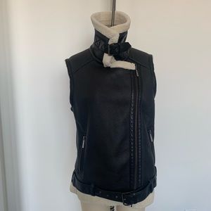 Michael Kors Shearling Moto Vest
